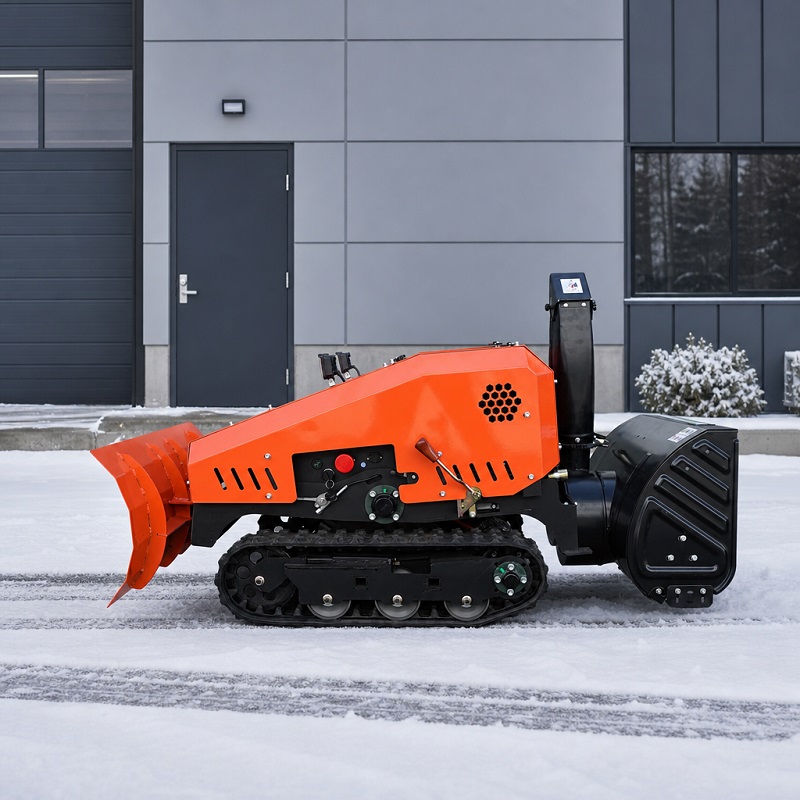 Remote-Controlled Tracked Snow Blower & Snow Plow