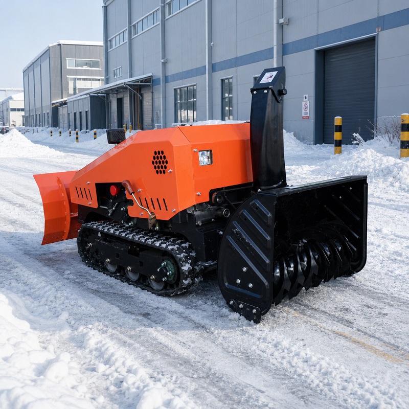 Remote-Controlled Tracked Snow Blower & Snow Plow