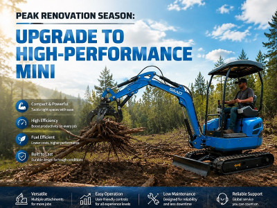 Peak Renovation Season: Upgrade to High-Performance Mini Excavators